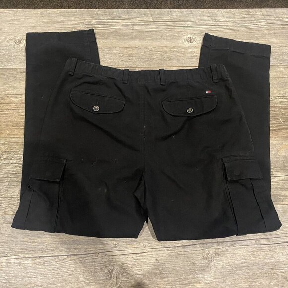 Tommy Hilfiger Black Cargo Pants Custom Fit Size 34 - Picture 7 of 10
